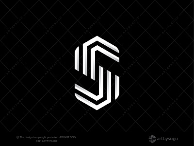 Silver Metal Letter S Logo for Sale