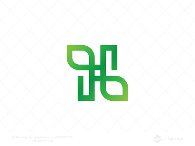 Organic Letter H Logo for Sale