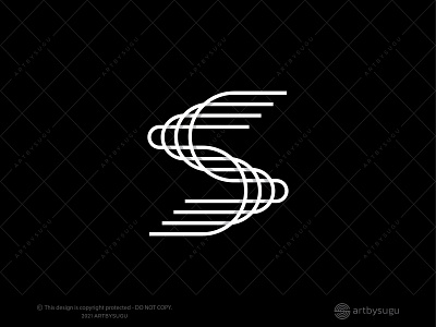 Monoline Letter S Logo for Sale