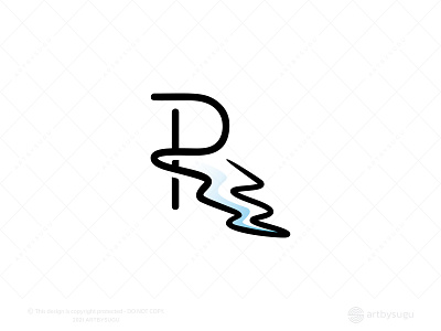 Letter R River Logo (for Sale) branding design icon illustration letter r lettermark logo logodesign logoforsale logoground logotype morden premade logo r logo ready made logo river logo symbol typography unused logo vector