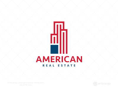 American Real Estate Logo (for Sale) american logo branding design graphic design icon illustration logo logodesign logoforsale logotype morden premade logo ready made logo real estate logo symbol unused logo usa flag logo vector