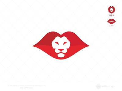 Lion and Lips Logo (for Sale)