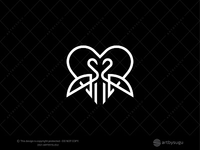 Heron Heart Logo (for Sale)