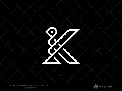 Letter K Bird Logo (for Sale)