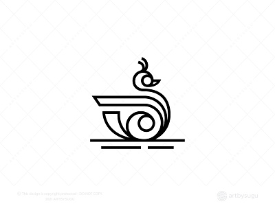 Monoline Swan Logo (for Sale)