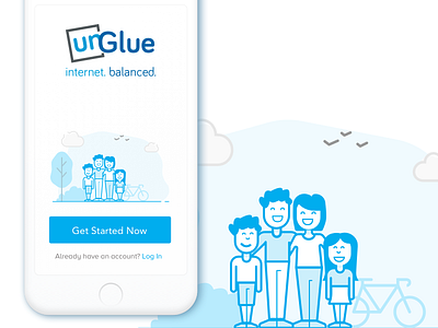 unGlue Welcome Screen