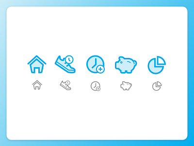 New Kids App Nav Icons activity bank data icons illustrations nav navigation ui ux