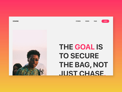 Domine Lifestyle Agency agency clean design figma financial invision lifestyle minimalist new pink popular studio web white