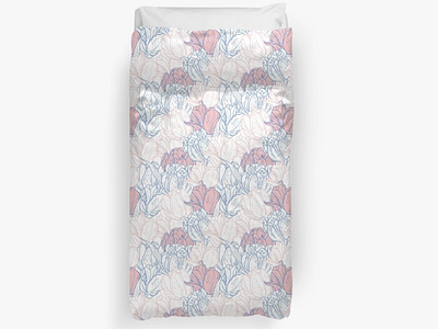 Seamless pattern for home textile with delicate tulips