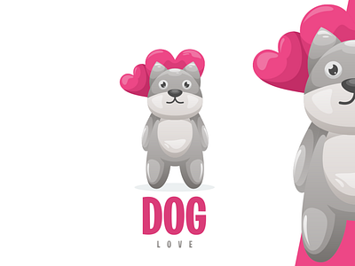 Dog love animation apparel book illustrations branding character childrens illustration illustration illustrations illustrator logo vector vectors