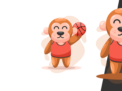 monkey basketball apparel book illustrations branding character childrens illustration illustration illustrations illustrator tshirt vector