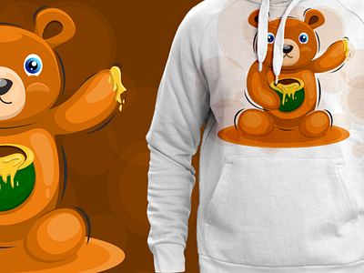 Honey bear animal animation apparel book illustrations branding character childrens illustration design illustration illustrations illustrator logo tshirt vector vectors