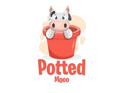 potted moo apparel book illustrations branding character childrens illustration illustrations illustrator logo tshirt vector