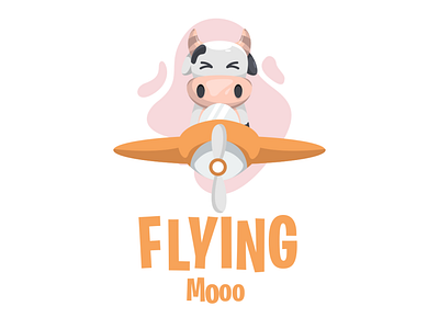flying moo animation apparel branding cartoon character childrens illustration design illustration illustrations logo tshirt vector