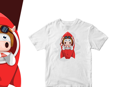 launced moo animal apparel book illustrations branding character childrens illustration cow illustration logo rocket tshirt
