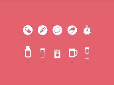 "Drugs and stuff" icon pack alcohol beer booze drugs icon new party people red small time wine