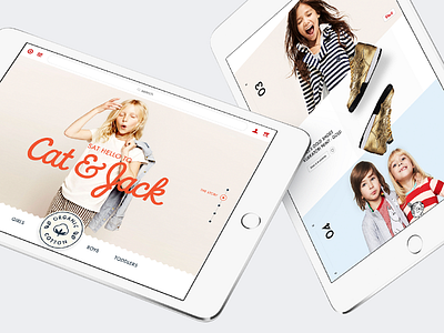 Say Hello to Cat & Jack branding ecommerce lookbook responsive target web