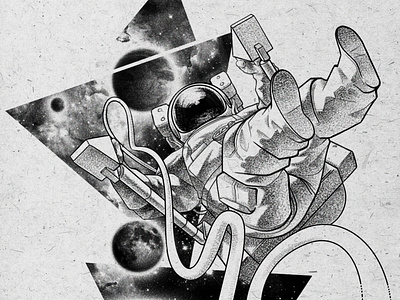 05 Astronaut Blackwork 03 design illustration tattoo