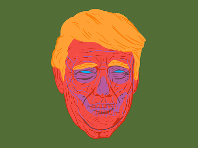 Donnie Death Cult death illustration illustrator pdx portland portrait president procreate skull trump