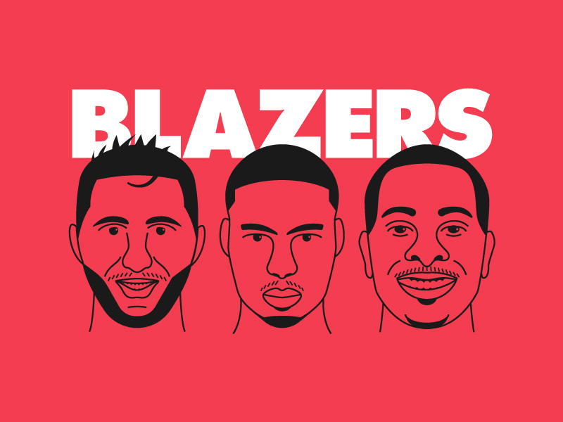 Blazers Up basketball blazers futura lillard mccollum nba nurkic pdx portland portrait trail blazers trailblazers