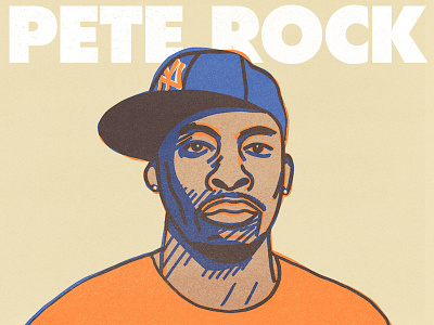 Pete Rock 90s beatmaker doodle hip hop illustration marker minimal mpc pete rock portrait procreate