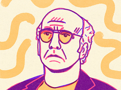 Larry David anxiety comedian comedy curb your enthusiasm illustration larry david portrait procreate seinfeld