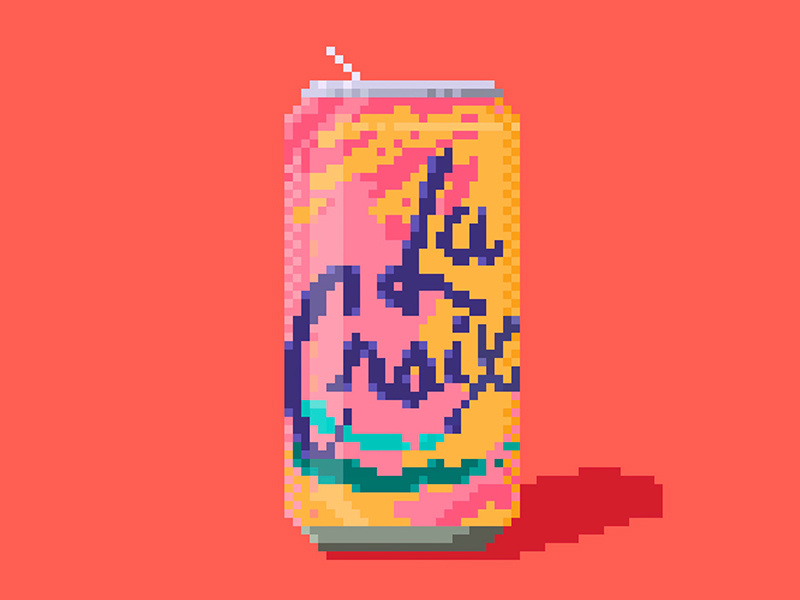 8-Bit LaCroix oregon pdx portland illustration la croix retro lacroix pixel art 8bit