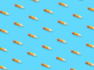 Pencils Down iso isometric oregon pattern pattern play pdx pencil portland vector