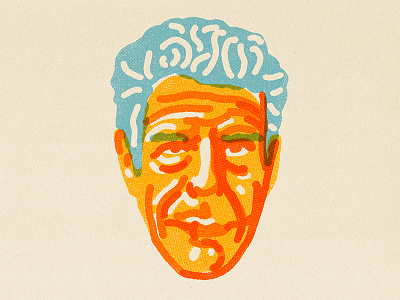 Anthony Bourdain anthony bourdain bourdain chef illustration portrait procreate rip texture true grit