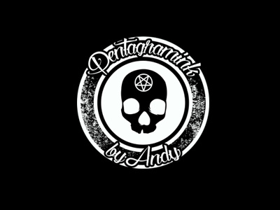 PentagramINK andy ink logo skull tattoo