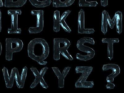 Glassy Letter Alphabet