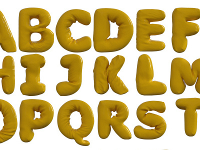 Inflated Letter Alphabet