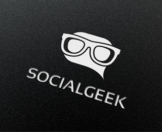 320x260px brand chat chatting geek geeky glasses identity logo logotype nerd nerdy social talk