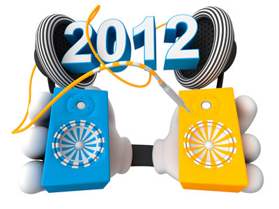 2012 2012 3d cabel cartoon cord hands headphones new year speaker