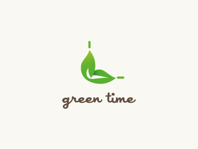Green Time arrows clock eco green time