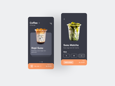Coffee Order app design ui ux