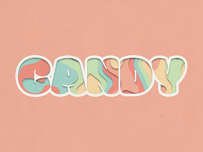 Candy typography adobe photoshop branding design flat illustration typography