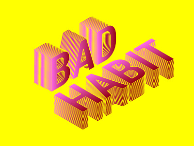 Bad Habit isometric adobe illustrator design illustration