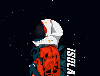 ISOLATE astronaut design illustration space