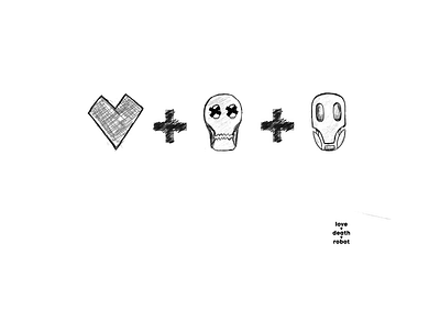 LoveDeath+Robot design graphic design illustration