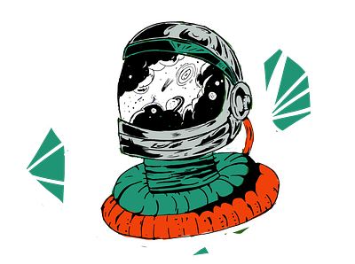 Astro Head astronaut design graphic design illustration