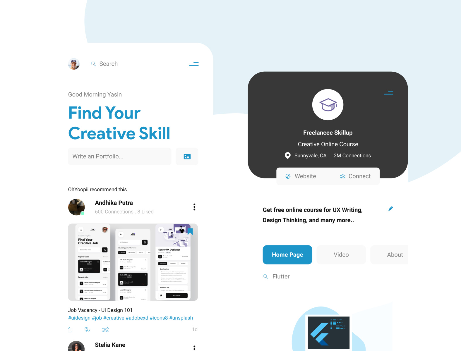 Freelancee.com UI Design Preview by Ghifari Nur on Dribbble
