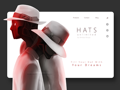 Hats Website UI concept