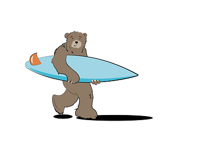Bare Surfing 2 art branding cartoon cartoon illustration design digital art digital illustration illustration illustrations sun surf vector