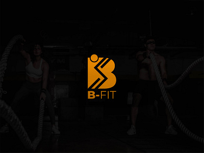 Logo B-FIT "Fitness Club" 2021 brand brand identity branding club design fit fitness go illustration inspiration live logo logomark logopond mark negative space orange vector
