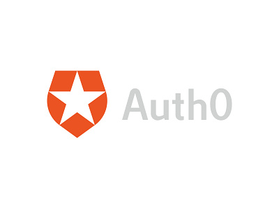 Auth0 brand lettering logo security shield star