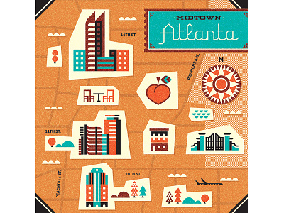 Southwest Airlines atlanta building editorial georgia magazine map