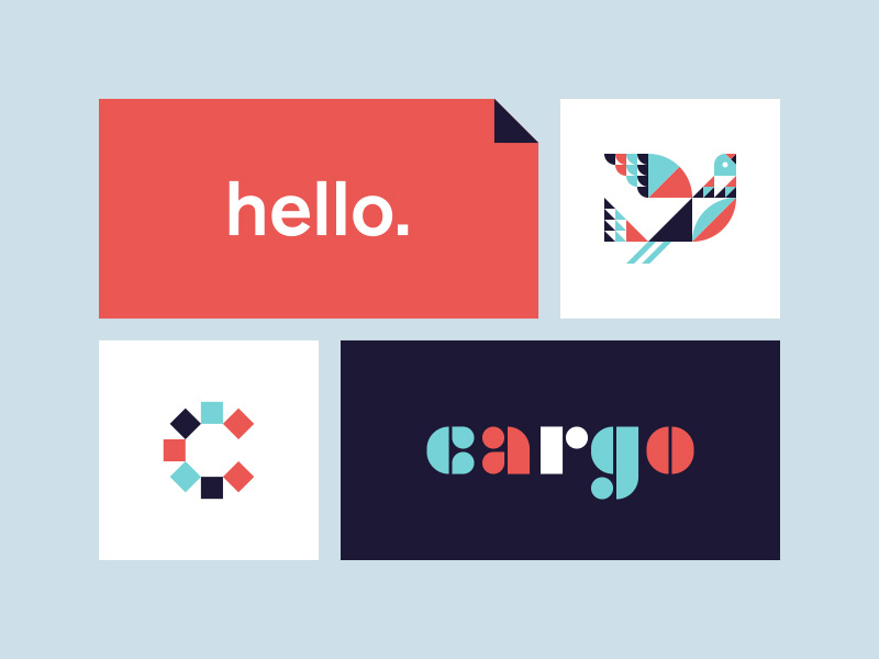 Cargo wilkins ty modern product palo alto san francisco tech app symbol lettering bird austin logo branding