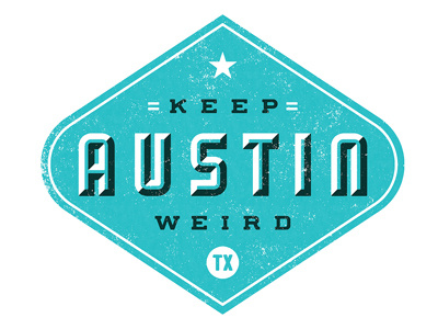 Friends of Type austin beveled enclosure friends of type keep austin weird lettering texas tx type