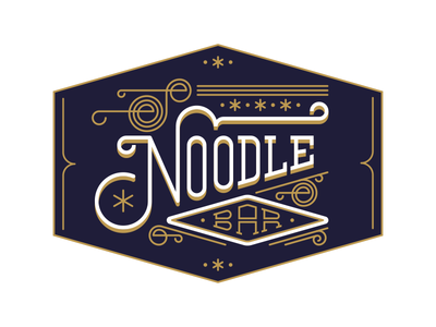 Noodle Bar branding dragon food lettering logo noodle restaurant